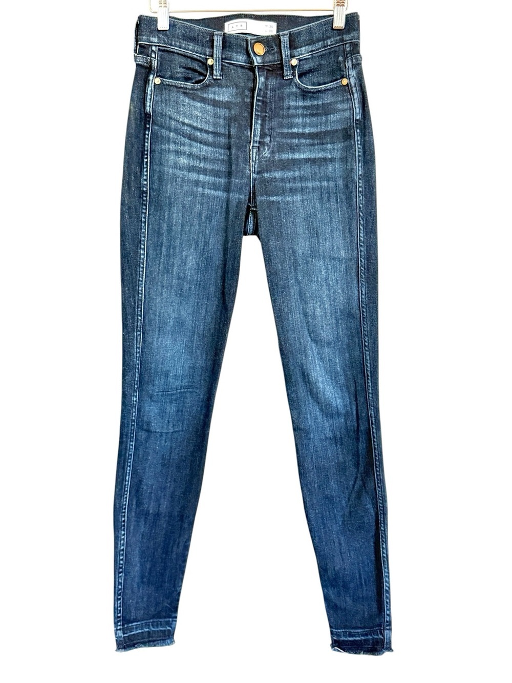 AYR The Riser Jeans 25x30 Medium Wash High Rise Skinny Denim